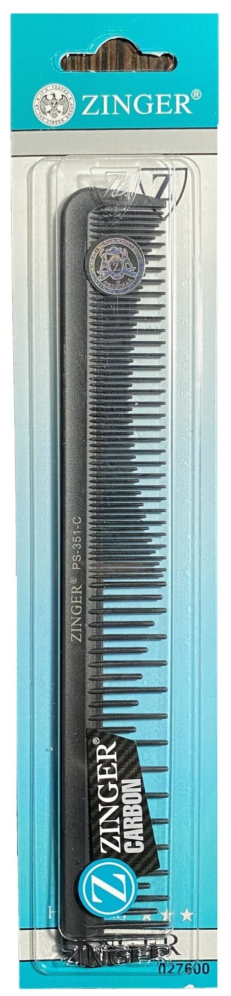 Парикмахерская Расческа для стрижки волос Ps-351-С Zinger Черная