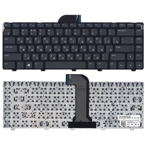 Клавиатура для ноутбука Dell Inspiron 14R 5437 русская, черная с рамкой