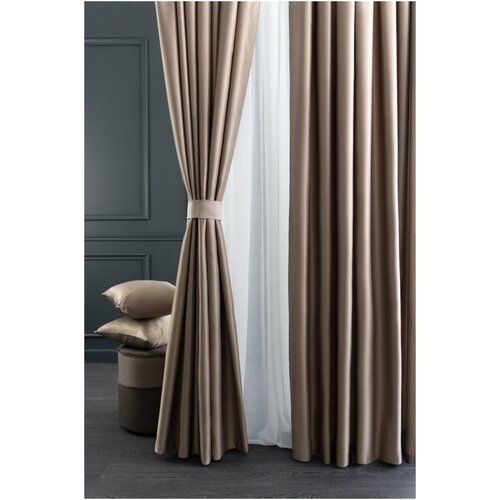 Комплект штор PEORA , цвет капучино молочный 200*260, арт.LT-0017