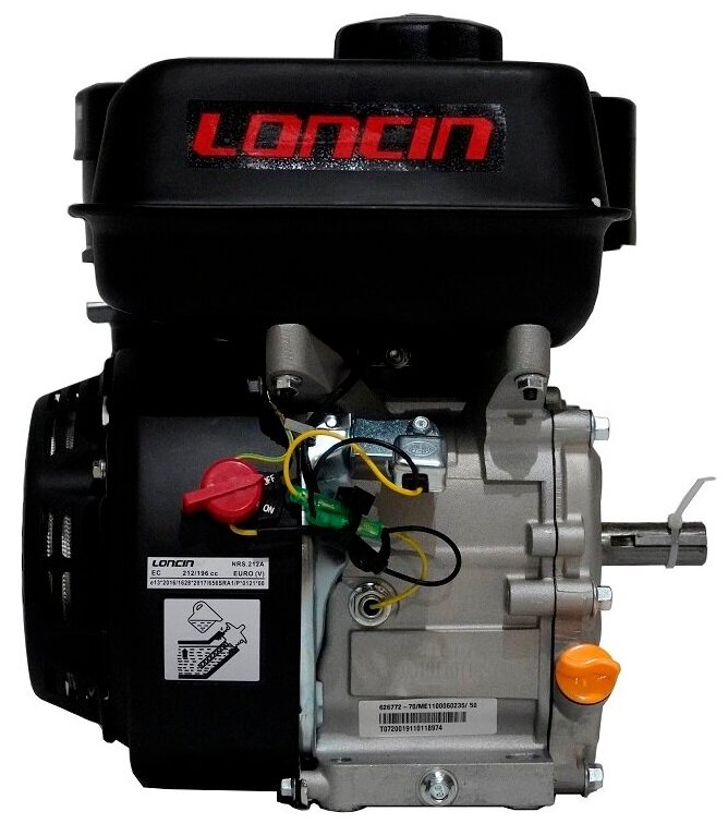 Двигатель бензиновый Loncin G210FA (A type) D20 (7л.с., 212куб.см, вал 20мм, ручной старт) - фотография № 3