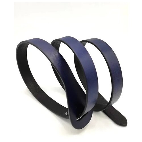 фото Ремень кожаный женский 110 / натуральная кожа / бг / синий