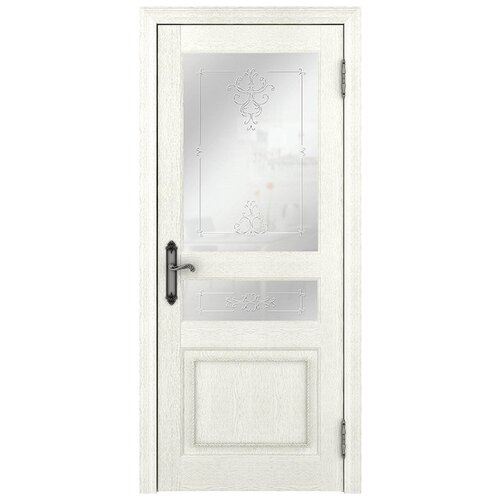 Межкомнатные двери Двери Регионов Двери шпон Palermo 400012 Снежная королева Стекло