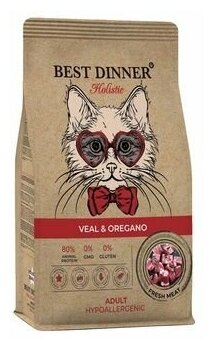 Сухой корм для кошек телятина, орегано Best Dinner Бест Диннер/Veal & Oregano/ 400 гр - фотография № 19