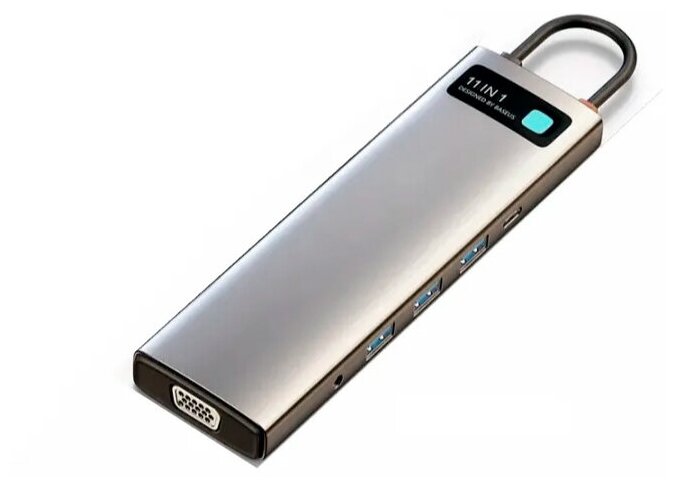 Хаб Bases Metal Gleam Series 11-in-1 Multifunctional Type-C HUB CAHUB-CT0G