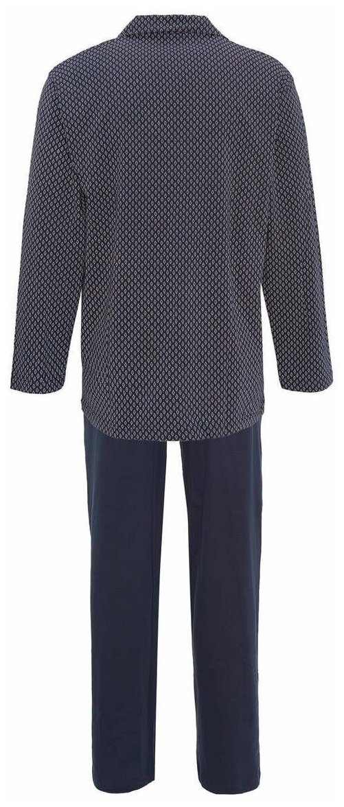 Мужская пижама из хлопкового трикотажа, синий, XXL - фотография № 2