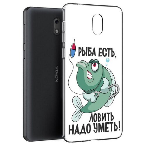 Чехол задняя-панель-накладка-бампер MyPads Рыба есть , ловить надо уметь для Nokia 3 противоударный