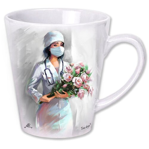 Подарок сувенир женщине врачу медсестре медику - кружка керамическая 
