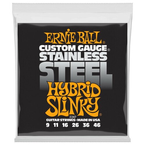 ERNIE BALL 2247 (9-46) струны для электрогитары струны для гитары для электрогитары комплект из 6 струн стальные ernie ball 2247 m steel hybrid slinky 9 46