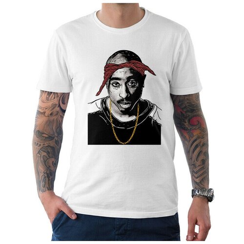 Футболка Design Heroes Тупак Шакур - 2Pac Мужская Белая S