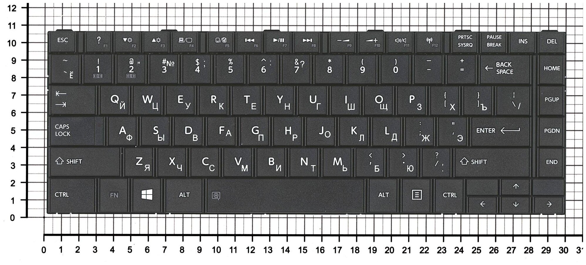 Клавиатура для ноутбука Toshiba AEBY3700110-RU черная