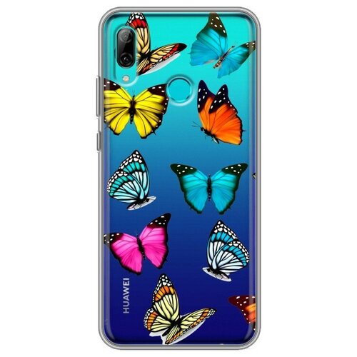 Полупрозрачный дизайнерский силиконовый чехол для Huawei P Smart 2019/Honor 10 Lite прозрачные Бабочки дизайнерский силиконовый чехол для huawei honor pad v6 бабочки