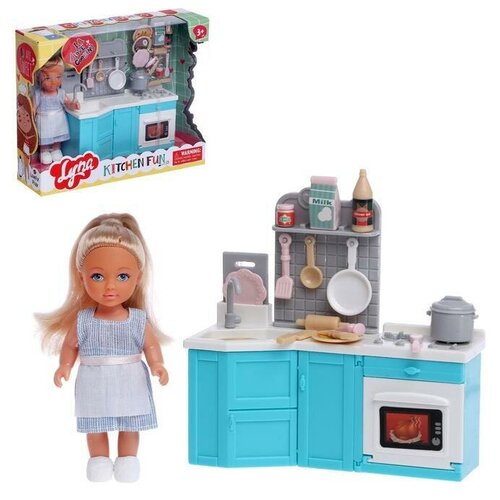 Кукла малышка Повар Lyna с набором мебели и аксессуарами, микс