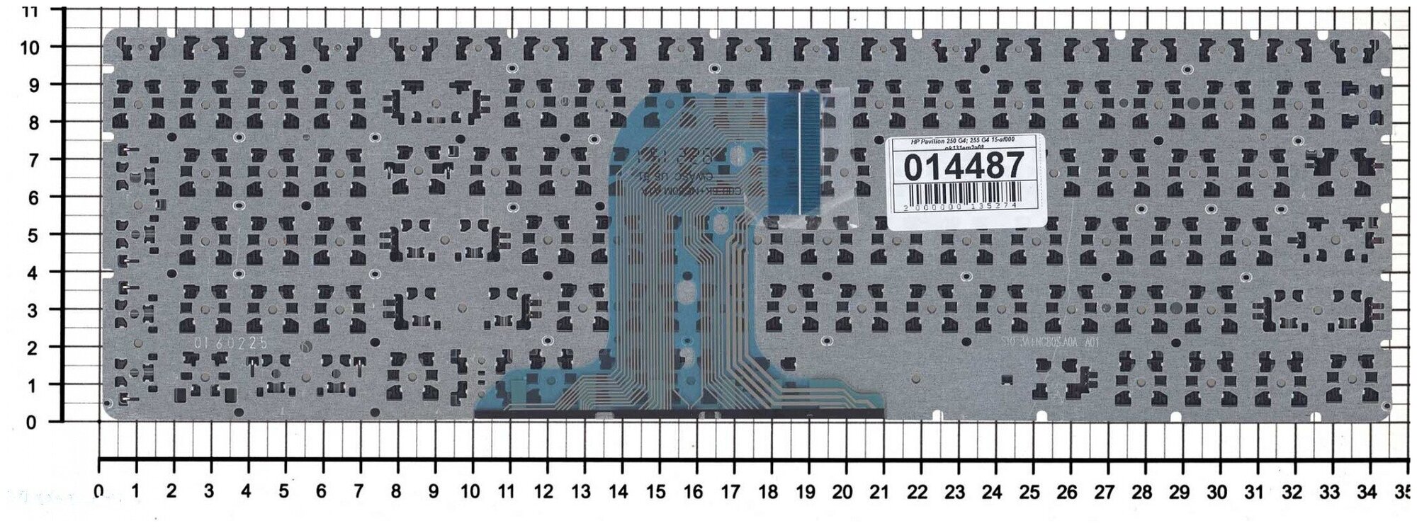 Клавиатура для ноутбука HP SN7145 черная без рамки