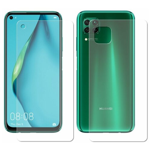 Защитная гидрогелевая пленка для Huawei P40 Lite На экран и заднюю поверхность защитная гидрогелевая пленка для huawei p40 lite на экран и заднюю поверхность