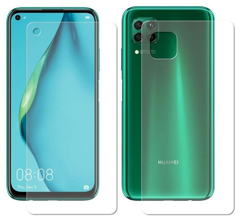 Пленка гидрогелевая LuxCase для Huawei P40 Lite 0.14mm Front and Back Transparent 86129 - фото №1