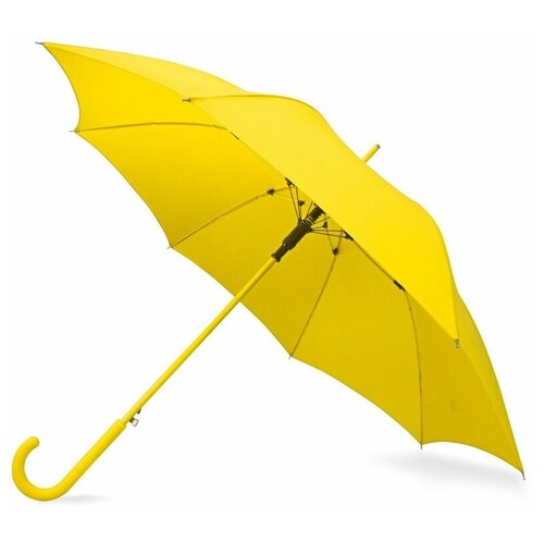 Зонт-трость Us Basic, полуавтомат, купол 102 см., 8 спиц, для женщин, желтый