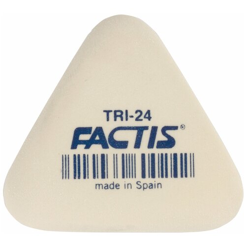 factis ластик tri 65 ассорти 1 Ластик FACTIS (Испания) TRI 24, 51х46х12 мм, белый, треугольный, мягкий, PMFTRI24 В комплекте: 24шт.