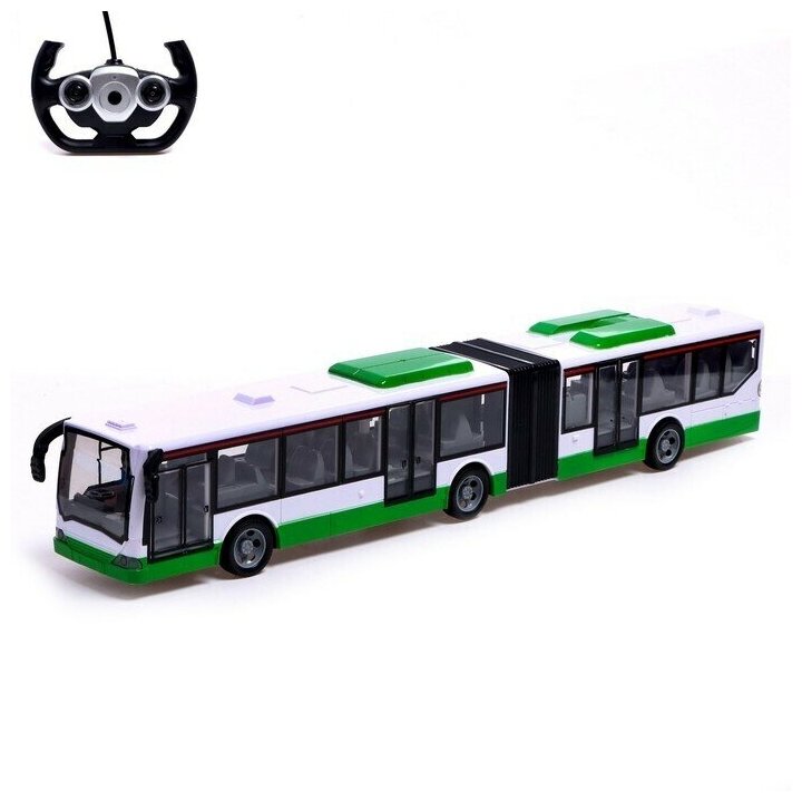 Автобус радиоуправляемый Городской , работает от аккумулятора, цвет зелёный