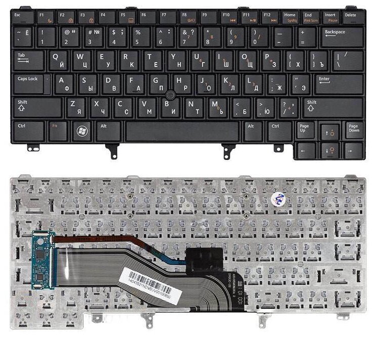 Клавиатура для ноутбука Dell MP-10F53SU-6698 черная без указателя 1740₽