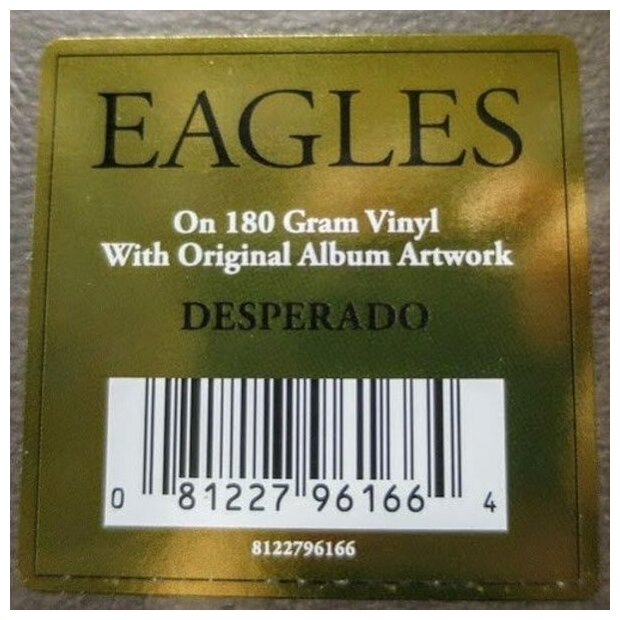Eagles Desperado Виниловая пластинка Warner Music - фото №3