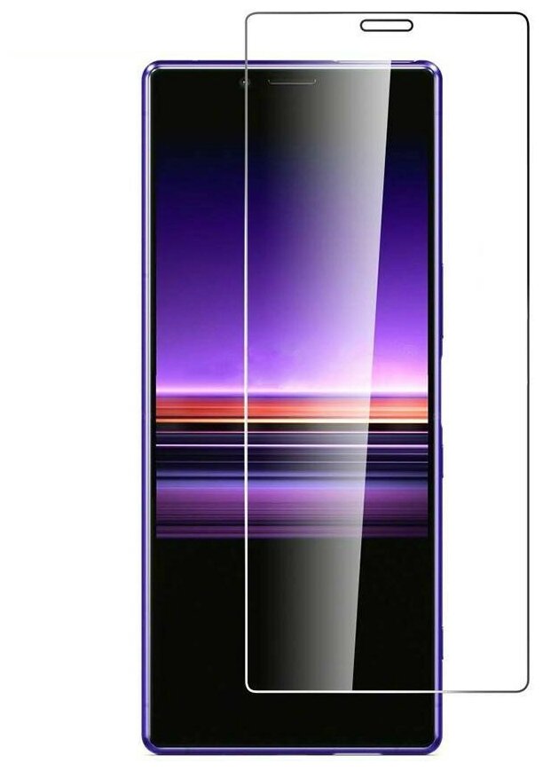 Защитное противоударное стекло MyPads на Sony Xperia 1 (J9110) /Sony Xperia XZ4 с олеофобным покрытием (только на плоскую поверхность экрана, не .