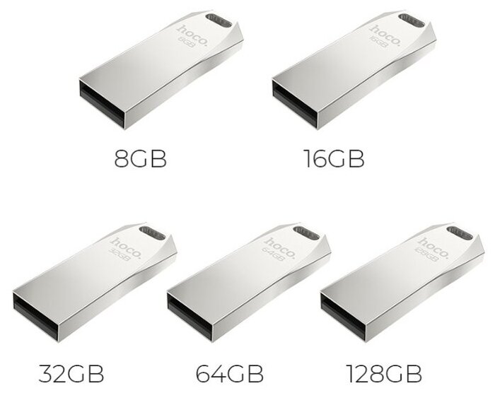 USB флеш-накопитель HOCO UD4, 8GB, серебристый