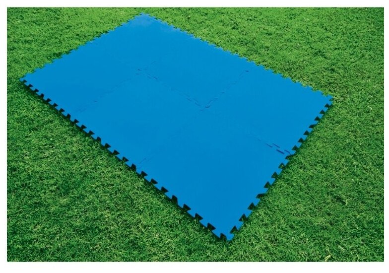 Подложка для бассейнов 50х50 см пластик синий, 8шт - фотография № 5
