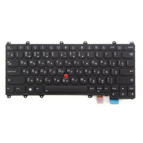 Клавиатура для ноутбука Lenovo ThinkPad X380 Yoga черная с рамкой со стиком 5030₽