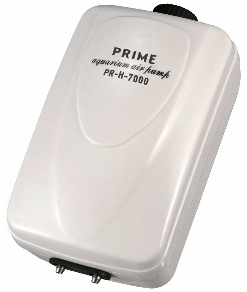 Компрессор PRIME двухканальный регулируемый, 10Вт, 2*6л/мин, глубина аквариума до 120см, бесшумный