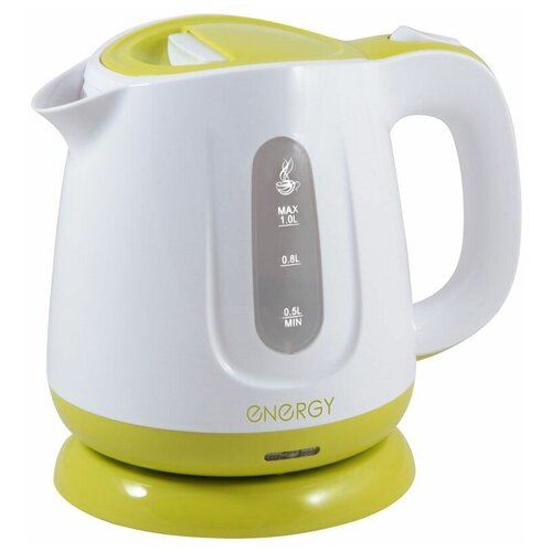 Чайник электрический ENERGY E-234 пластик 1 л 1100 Вт бело-зеленый 257200₽