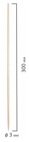 Шампуры для шашлыка деревянные 300 мм, комплект 500 шт., белый аист, берёза, 607572 - фотография № 8