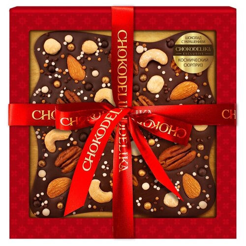Подарочный набор Шоколад горький с украшениемКосмический сюрприз180 г