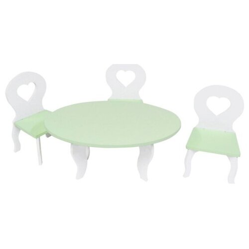 Мебель для кукол Paremo PFD120-51M Шик Мини, цвет: белый/салатовый