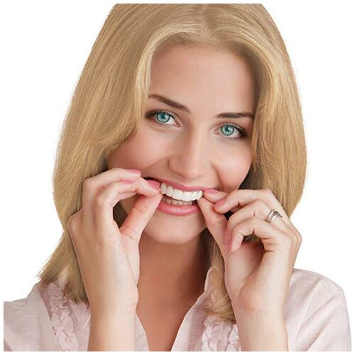 Виниры для зубов накладные / Накладные зубы / Накладки на зубы накладные зубы силиконовые верхние и нижние виниры идеальные виниры для смеха зубные протезы поддельные зубные скобы для зубов инструме
