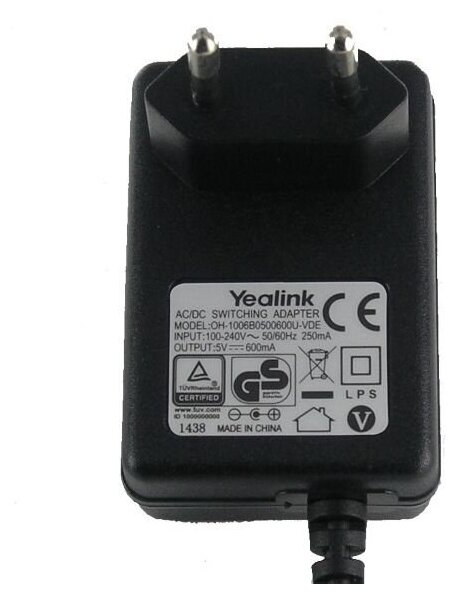 Блок питания Yealink 5VDC 600mA