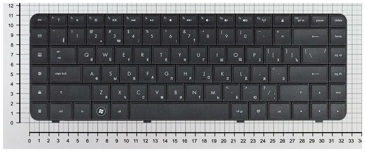 Клавиатура для ноутбука HP Compaq 606685-001 черная