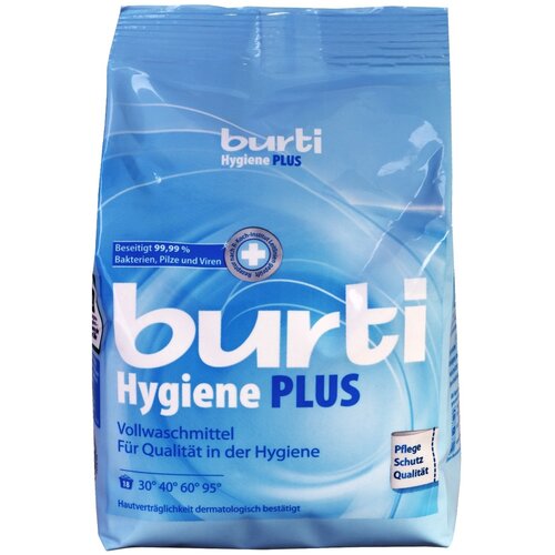 BURTI Hygiene Plus Универсальный cтиральный порошок для белого белья с дезинфицирующим эффектом 1,1 кг