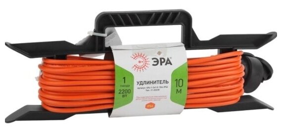 Удлинитель силовой Эра без заземл. IP44 на рамке 1 розетка 10м ПВС 2х1, UFx-1-2x1.0-10m-IP44 (Б0043039)