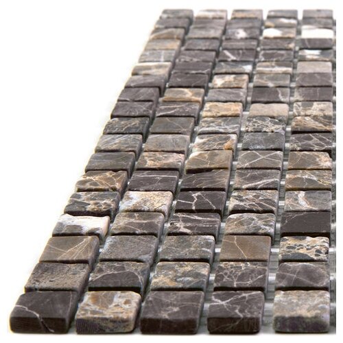 Мозаика из мрамора Natural Mosaic 4M022-15T-(Emperador-Dark) 4 мм коричневый темный квадрат матовый - фотография № 7