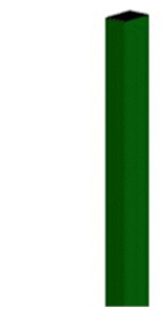 Столб для забора 60х40х1,5 мм, L= 1.3 м., зеленый - фотография № 1