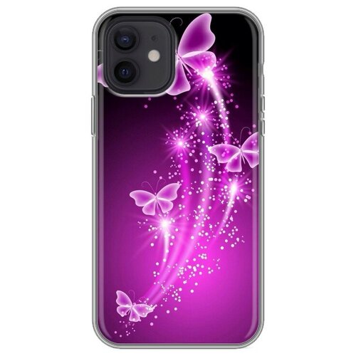 Дизайнерский силиконовый чехол для Iphone 12/12 Pro Бабочки