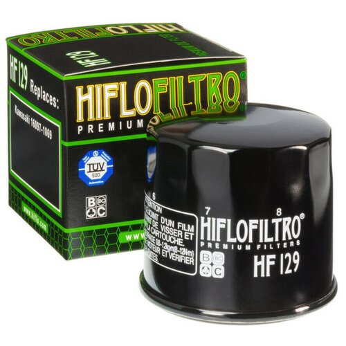 Фильтр масляный HIFLO FILTRO HF129 Kawasaki 16097-0010, 16097-1069, Suzuki 16510-82703