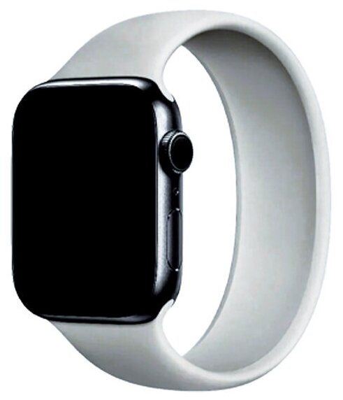 Ремешок-браслет силиконовый Solo Loop для Apple Watch 42/44/45/49 мм, L(155мм), серый камень (6)