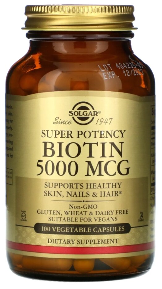 Solgar Biotin 5000 mcg 100 Vcaps