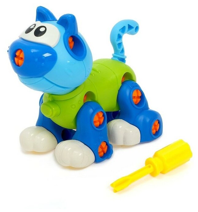 Конструктор-скрутка КНР "Кошечка", 43 детали, с отверткой (3253165)