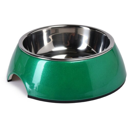 Миска SuperDesign на меламиновой подставке Ромбы 160 мл, зеленая