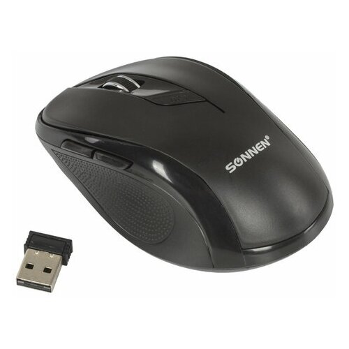 Мышь беспроводная SONNEN M-693 USB 1600 dpi 5 кнопок 1 колесо-кнопка оптическая черная 512645 68900₽