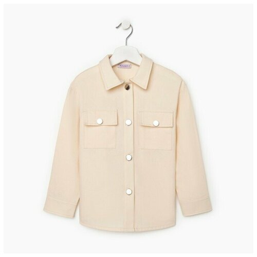 фото Рубашка для девочки minaku: casual collection kids цвет бежевый, рост 146 7763229