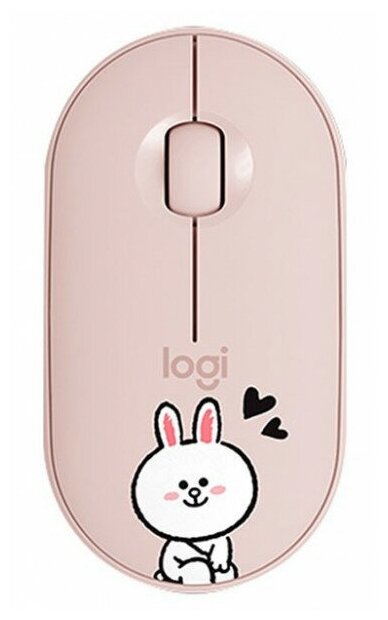 Мышка офисная Logitech M350 Pebble Line Friends Cony (розовый)