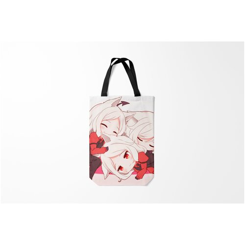 фото Сумка-шоппер / 31х42 см / геймерам / helltaker кисы спят burnettie